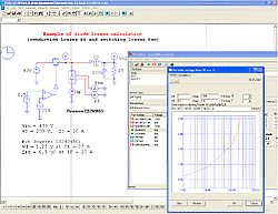 Conduction, switching losses and diode current